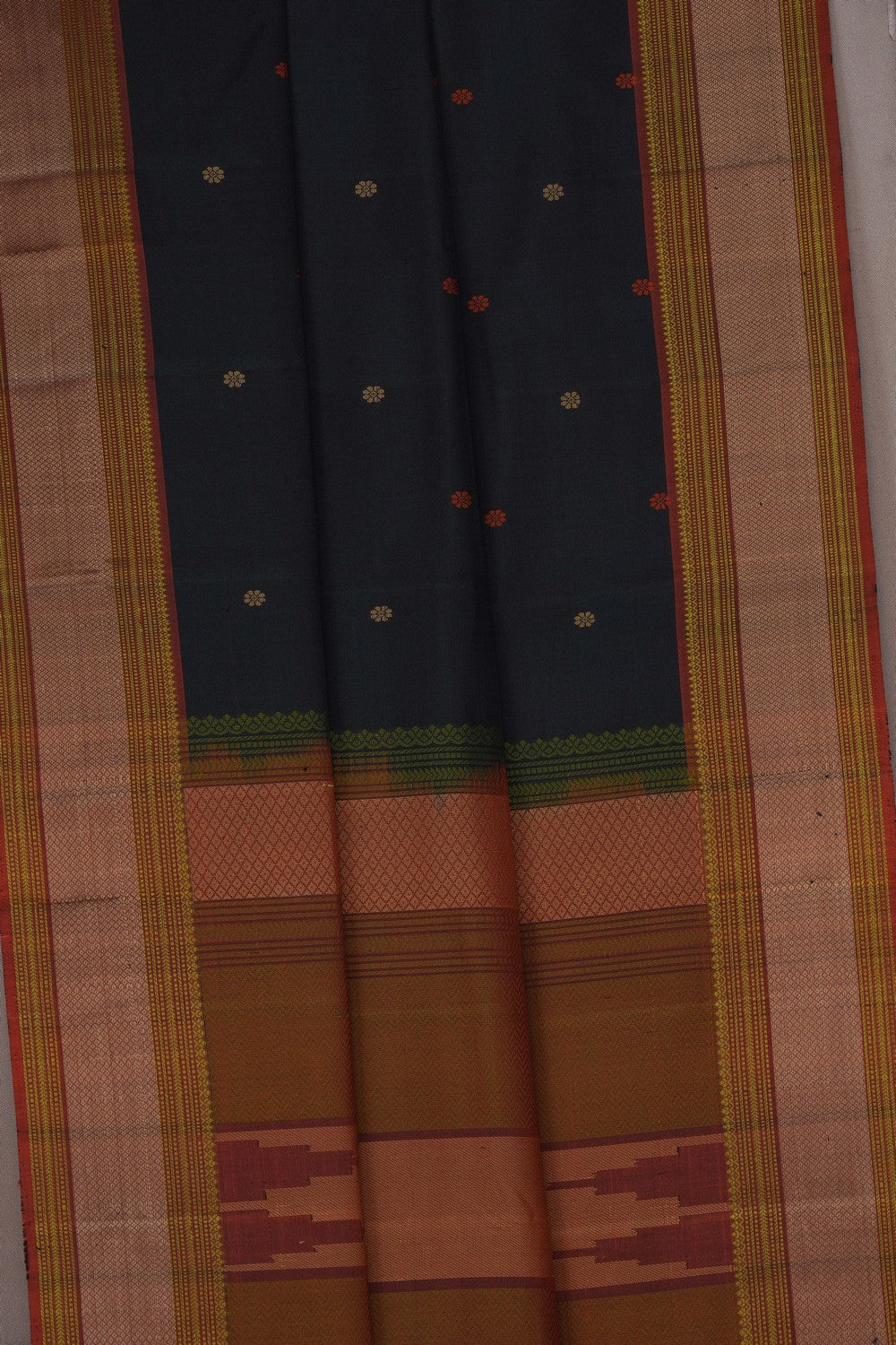 Image of Black Kanjivaram Silk Saree