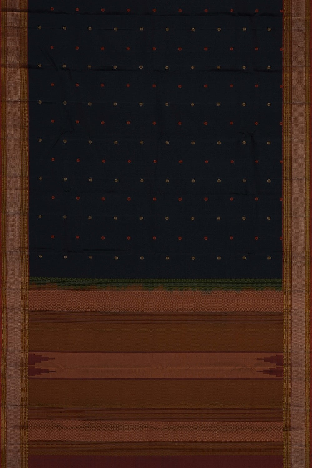 Image of Black Kanjivaram Silk Saree