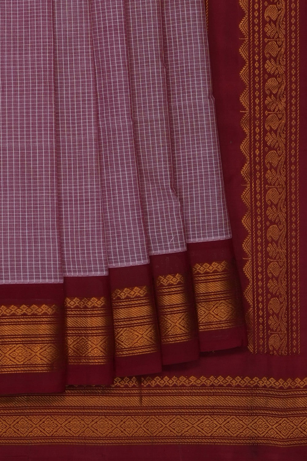 Image of Pink Gadwal Cotton Saree