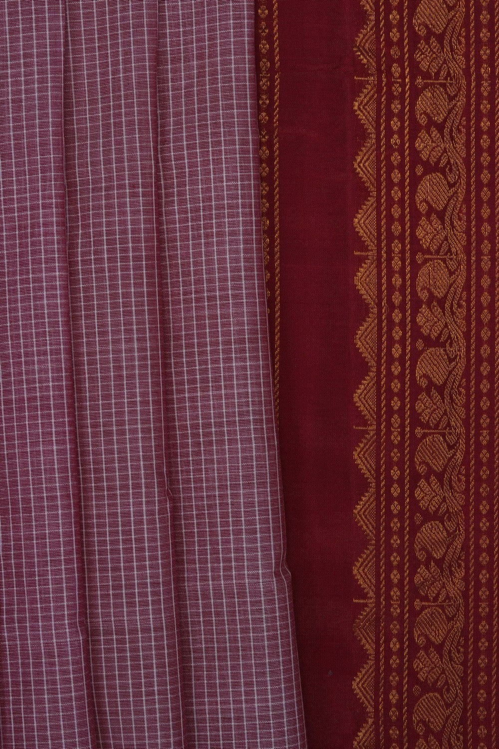 Image of Pink Gadwal Cotton Saree