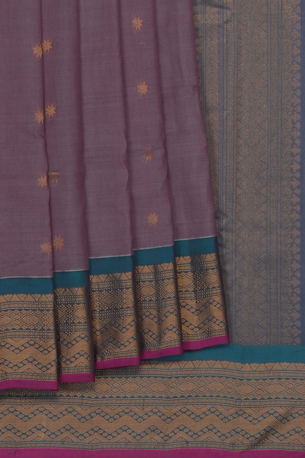 Image of Mauve Gadwal Silk Saree