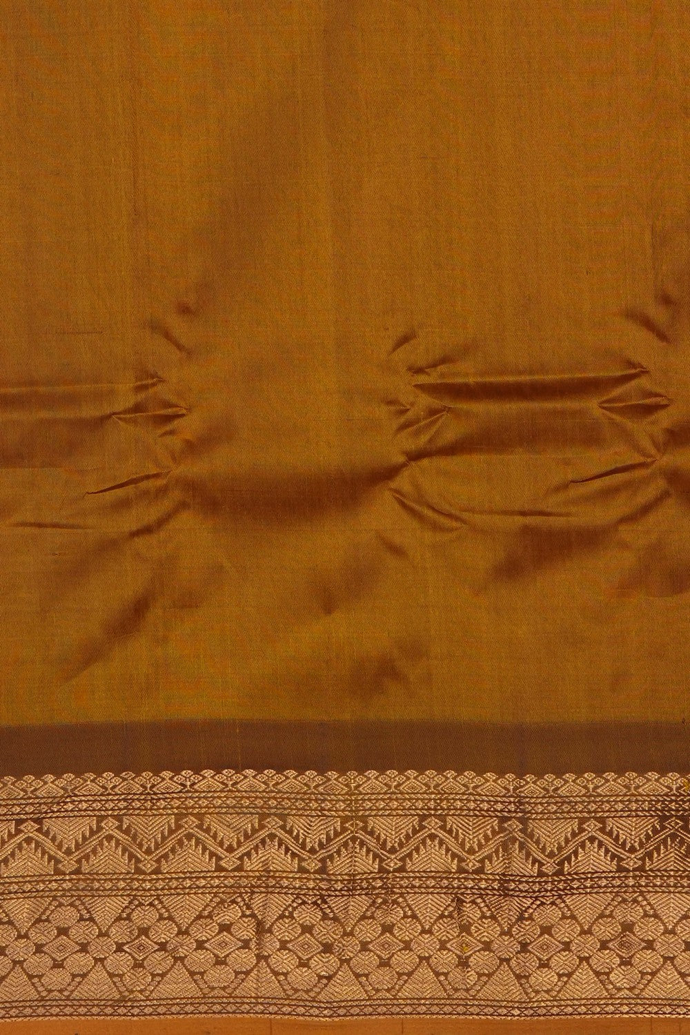 Image of Mustard Gadwal Silk Saree
