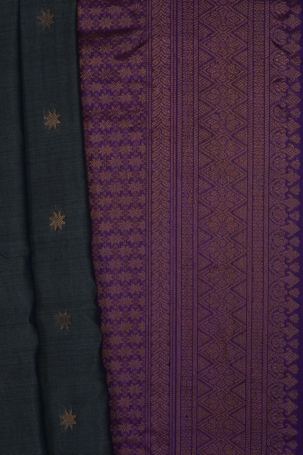 Image of Grey Gadwal Silk Saree