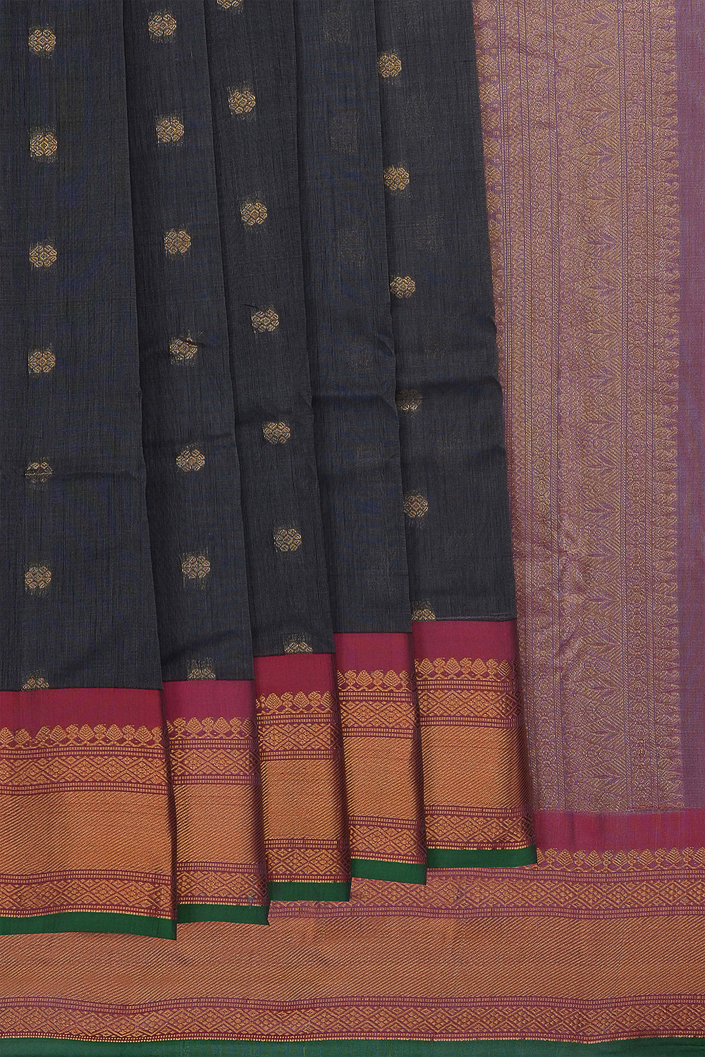 Image of Grey Gadwal Saree