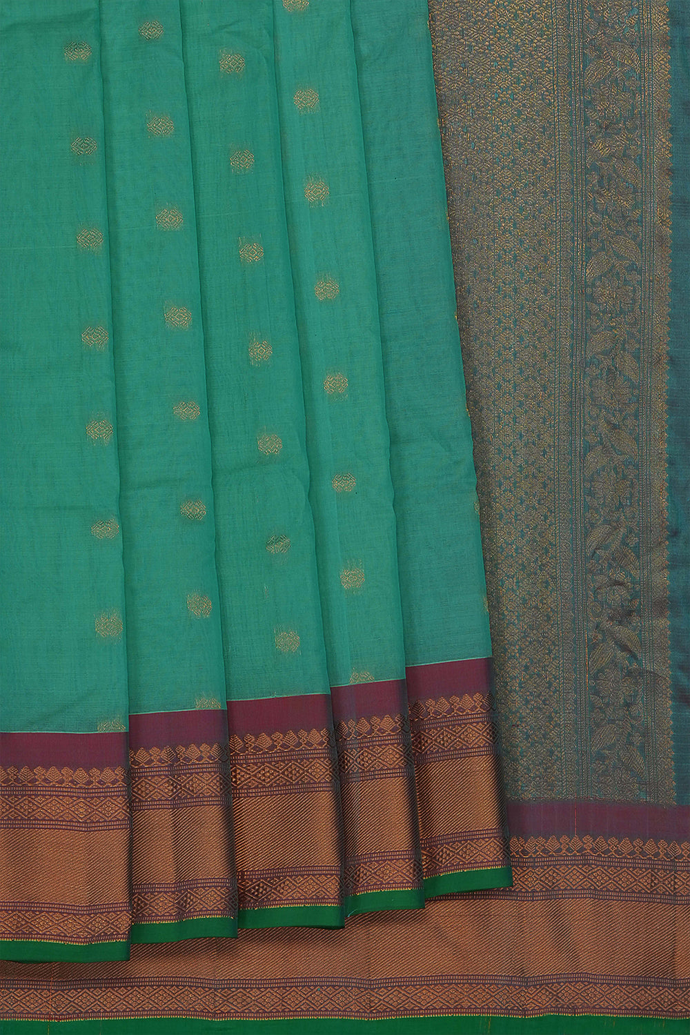 Image of Green Gadwal Saree
