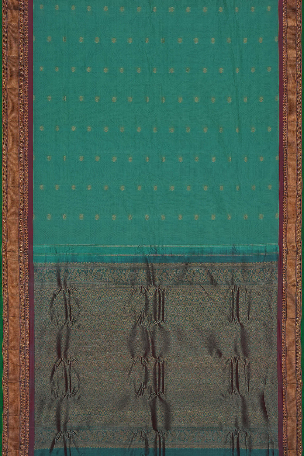 Image of Green Gadwal Saree