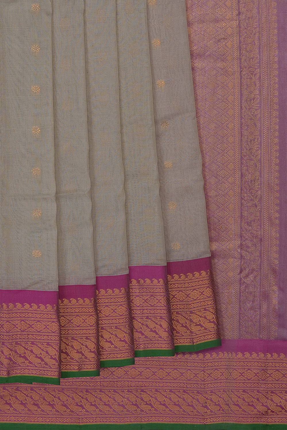 Image of Grey Gadwal Saree