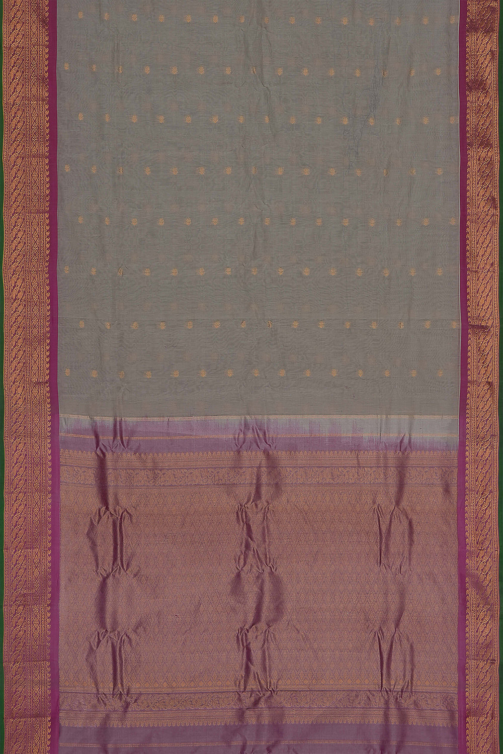 Image of Grey Gadwal Saree