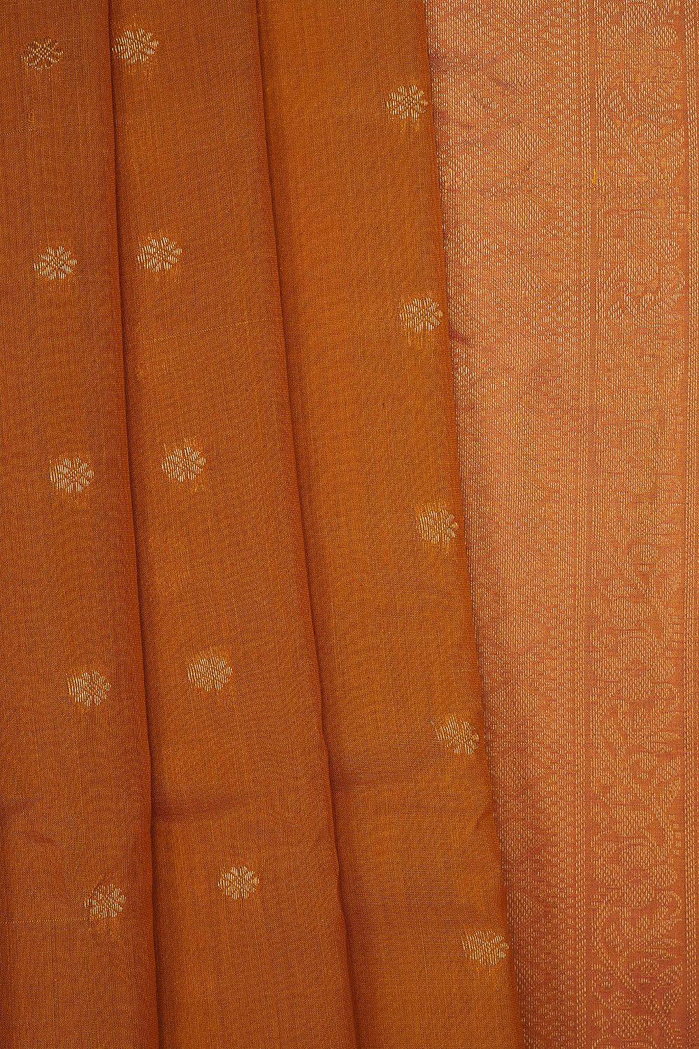 Image of Orange Gadwal Saree