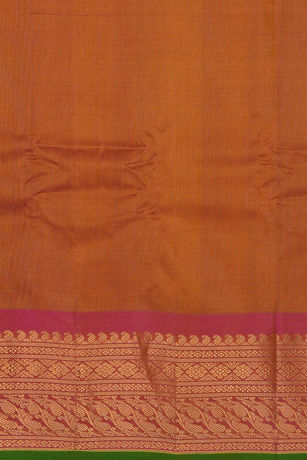 Image of Orange Gadwal Saree
