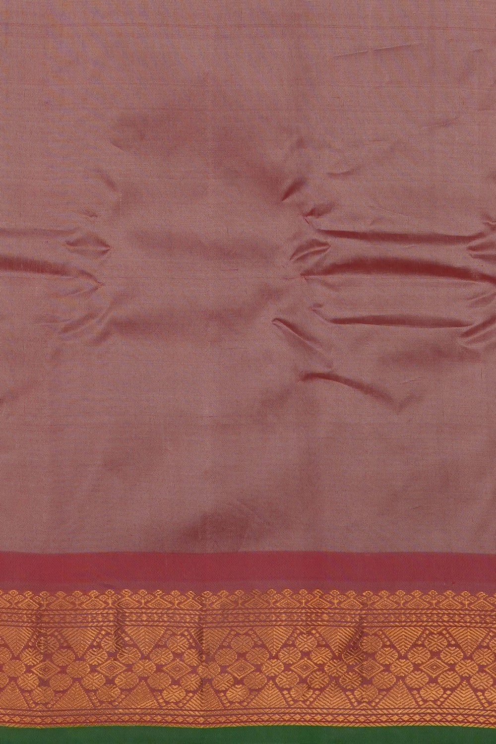 Image of White Gadwal Silk Saree