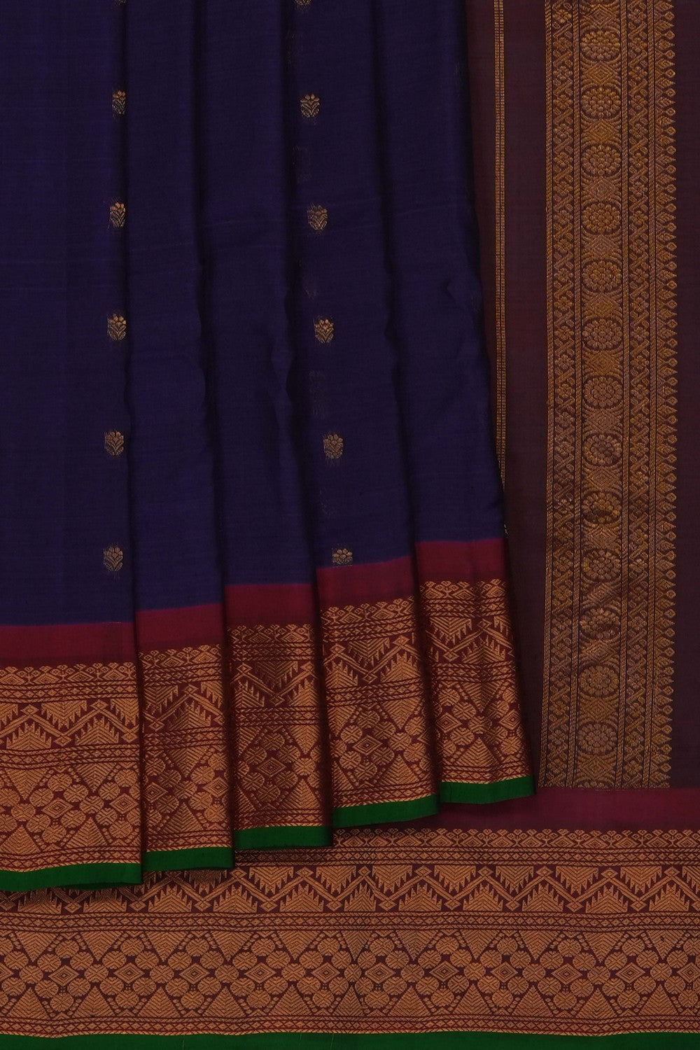 Image of Purple Gadwal Silk Saree