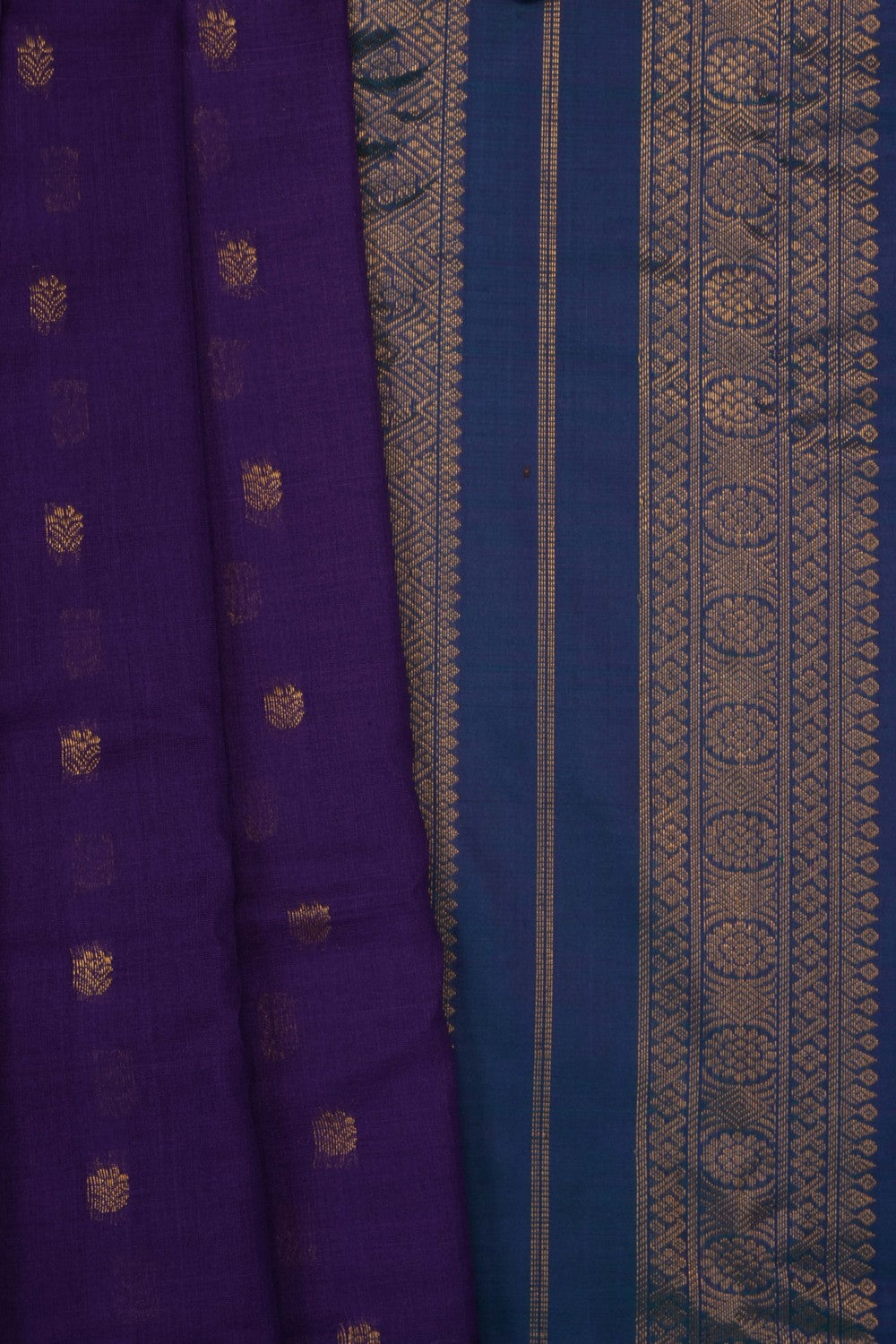 Image of Purple Gadwal Silk Saree