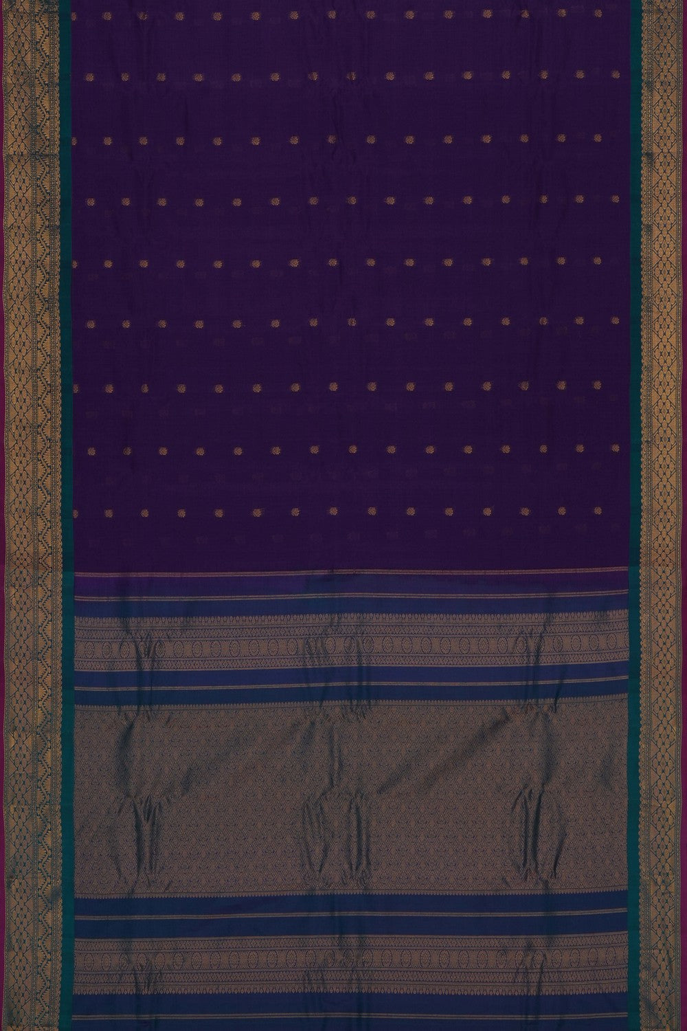 Image of Purple Gadwal Silk Saree