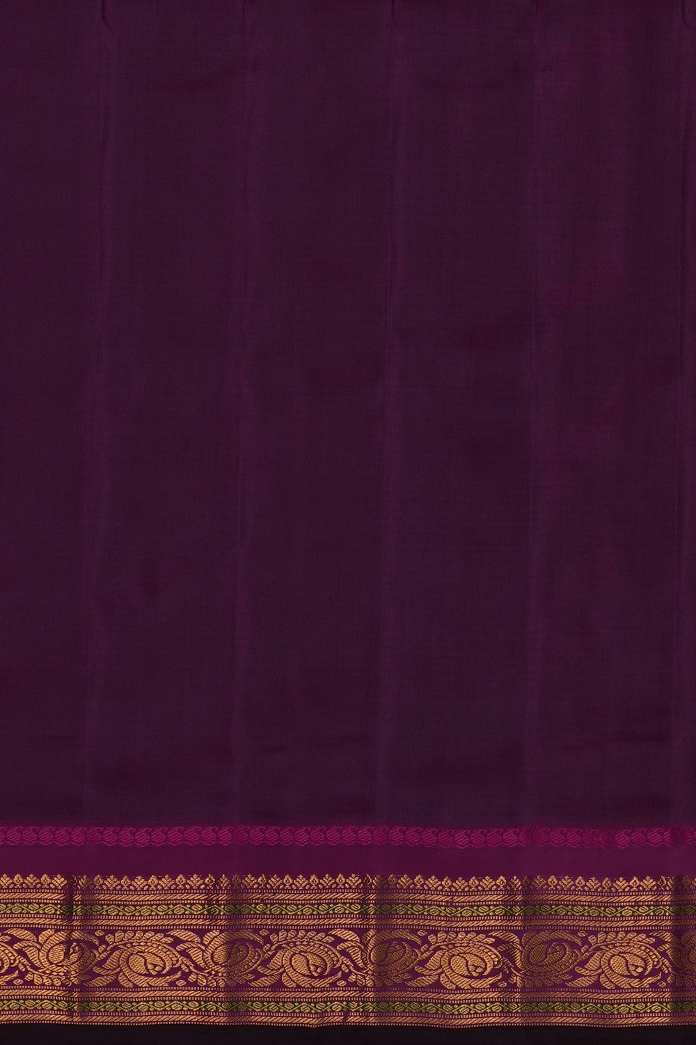 Image of Blue Gadwal Silk Cotton Saree