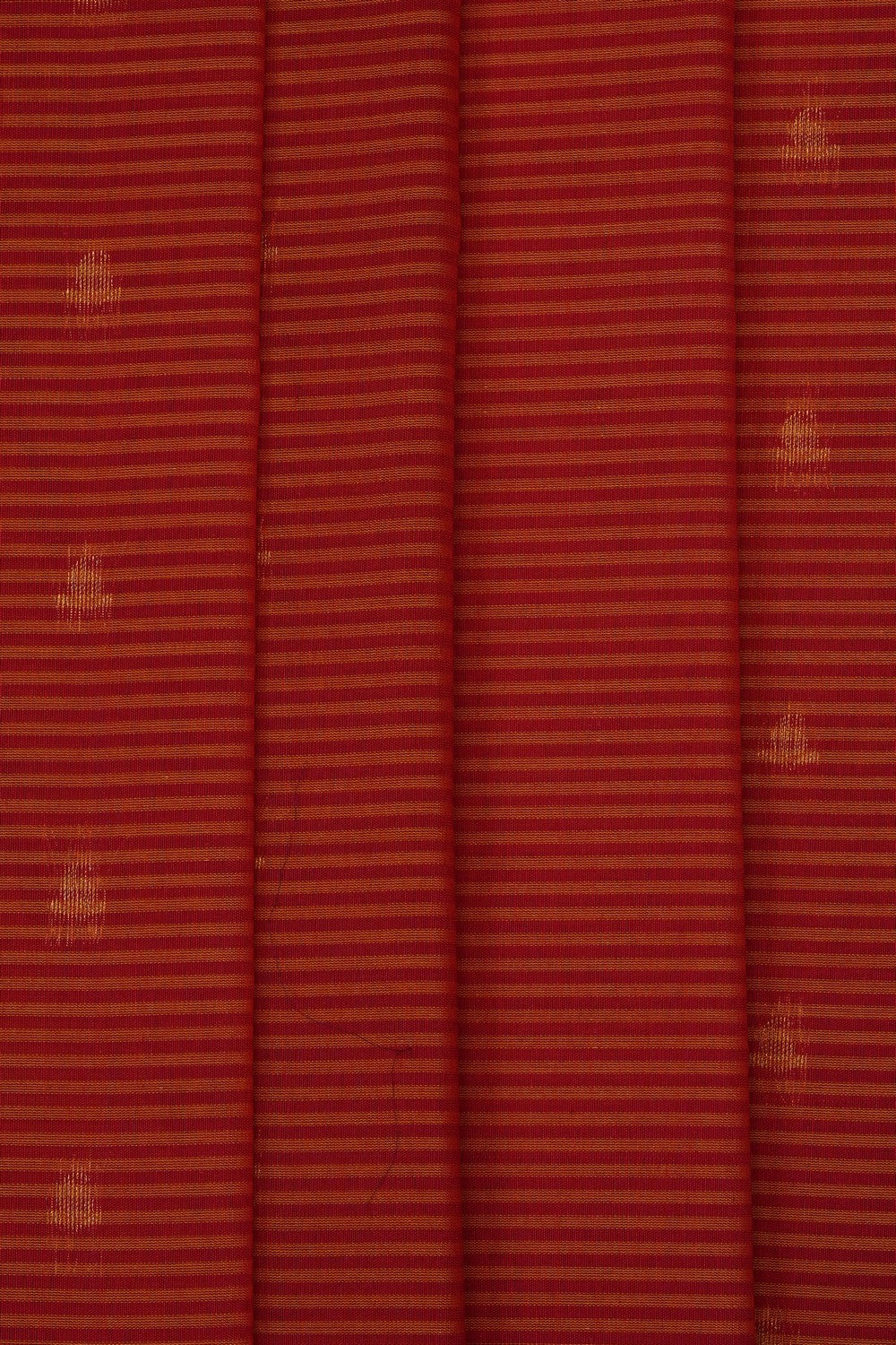 Image of Rust-Orange Gadwal Silk Cotton Saree
