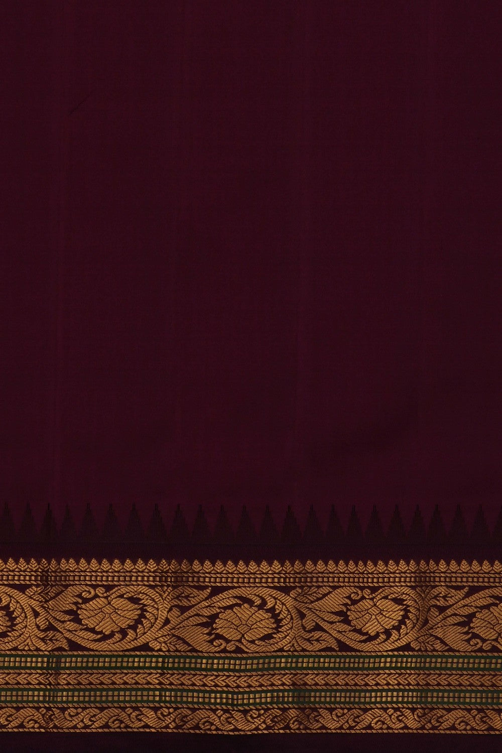 Image of Grey Gadwal Silk Saree