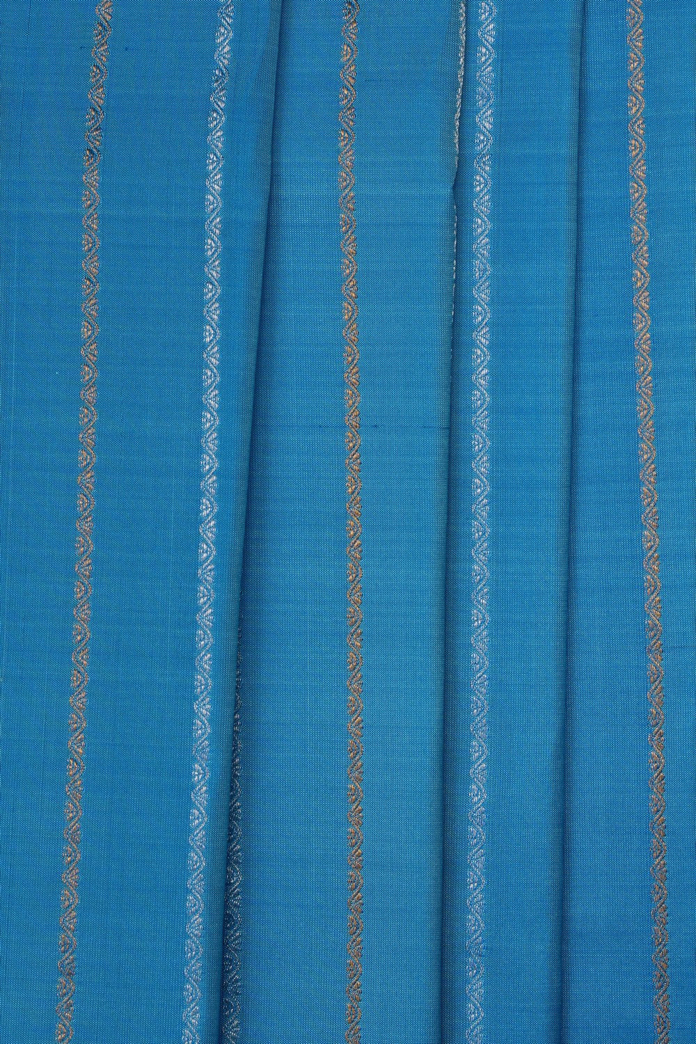 Image of Blue Gadwal Silk Saree