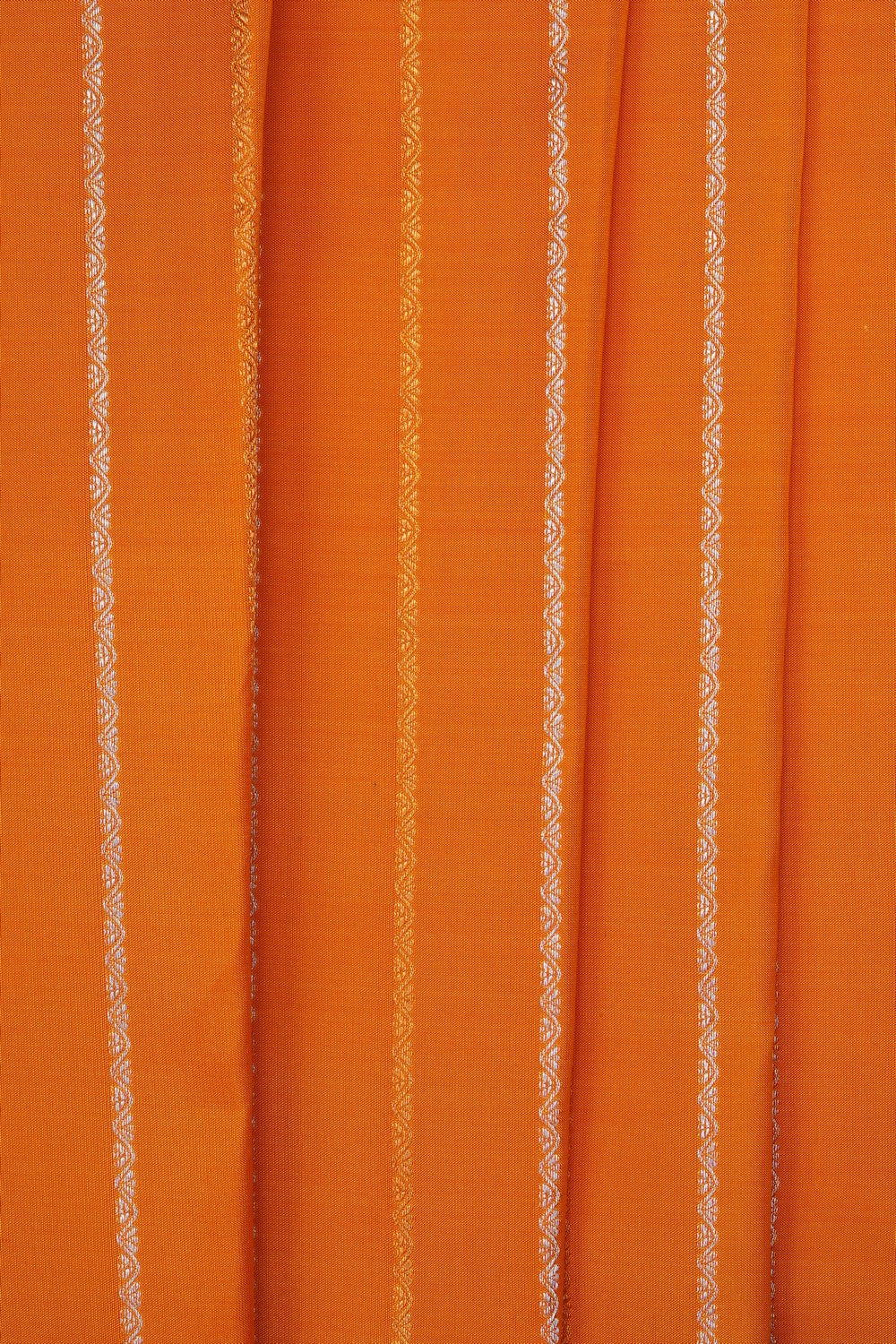 Image of Orange Gadwal Silk Saree