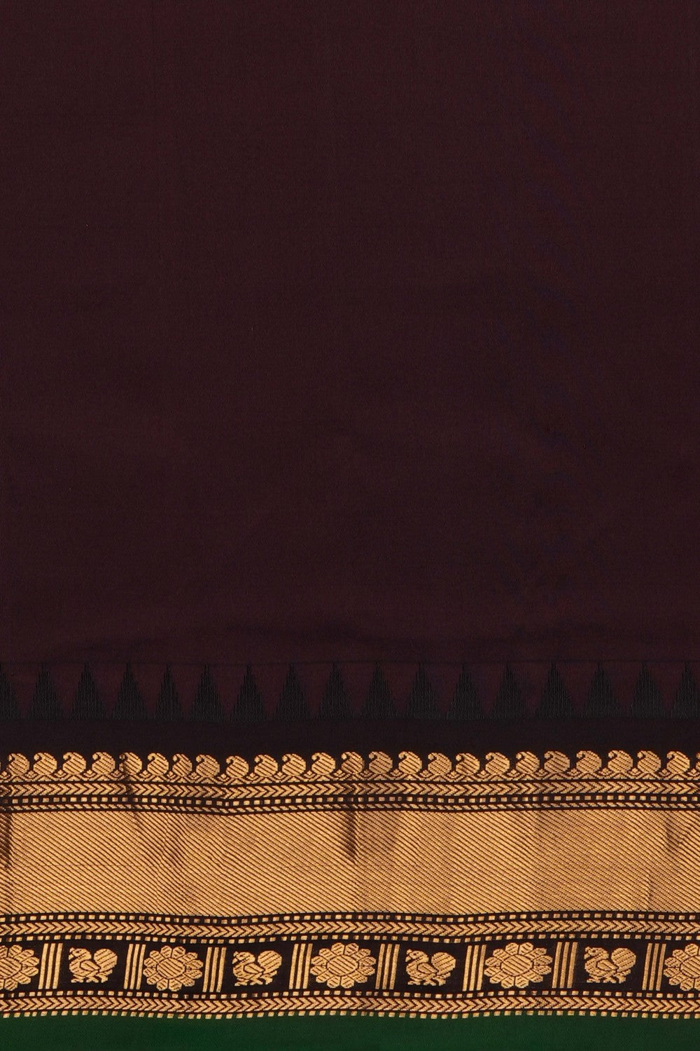 Image of Mustard Gadwal Silk Saree