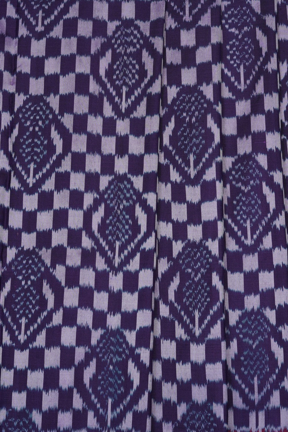 Image of Purple Pochampally Ikat Silk Saree