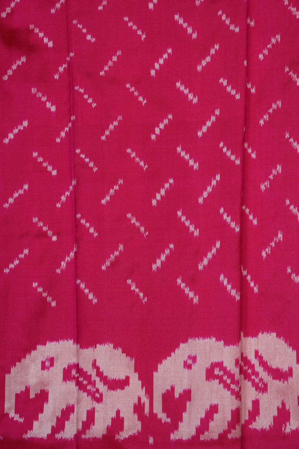 Image of Pink Pochampally Ikat Silk Saree
