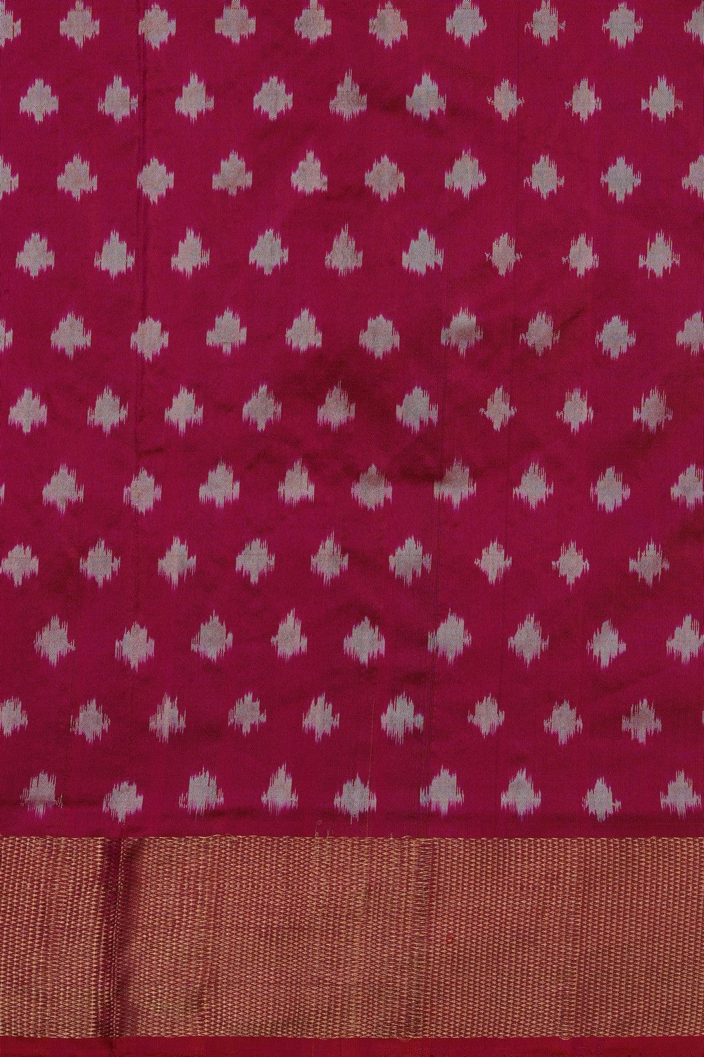 Image of Pink Pochampally Ikat Silk Saree