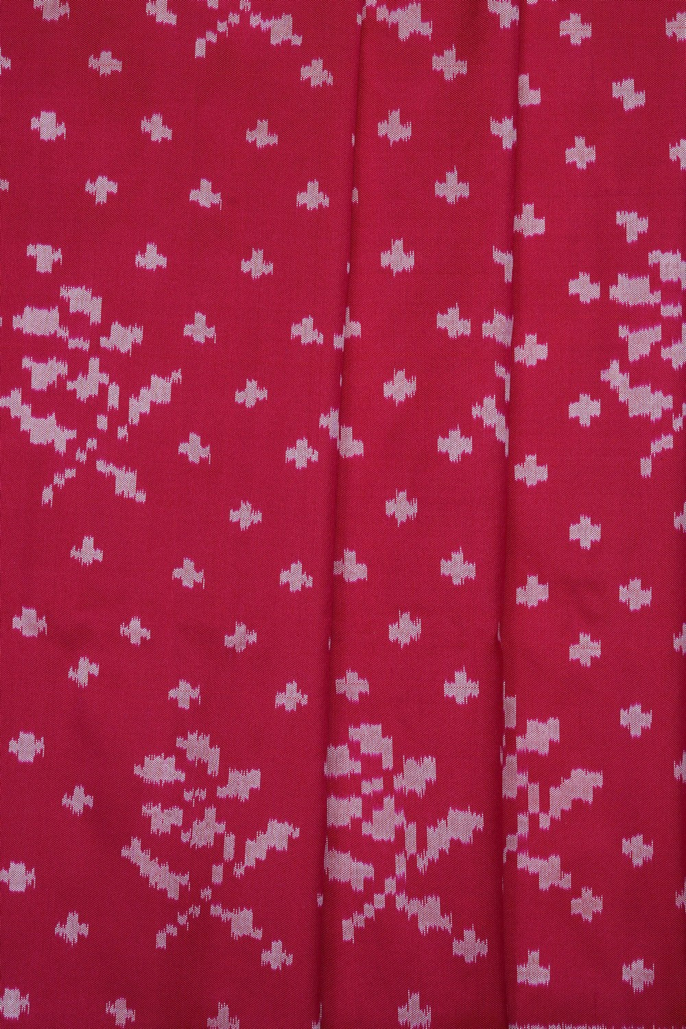 Image of Pink Pochampally Ikat Silk Saree