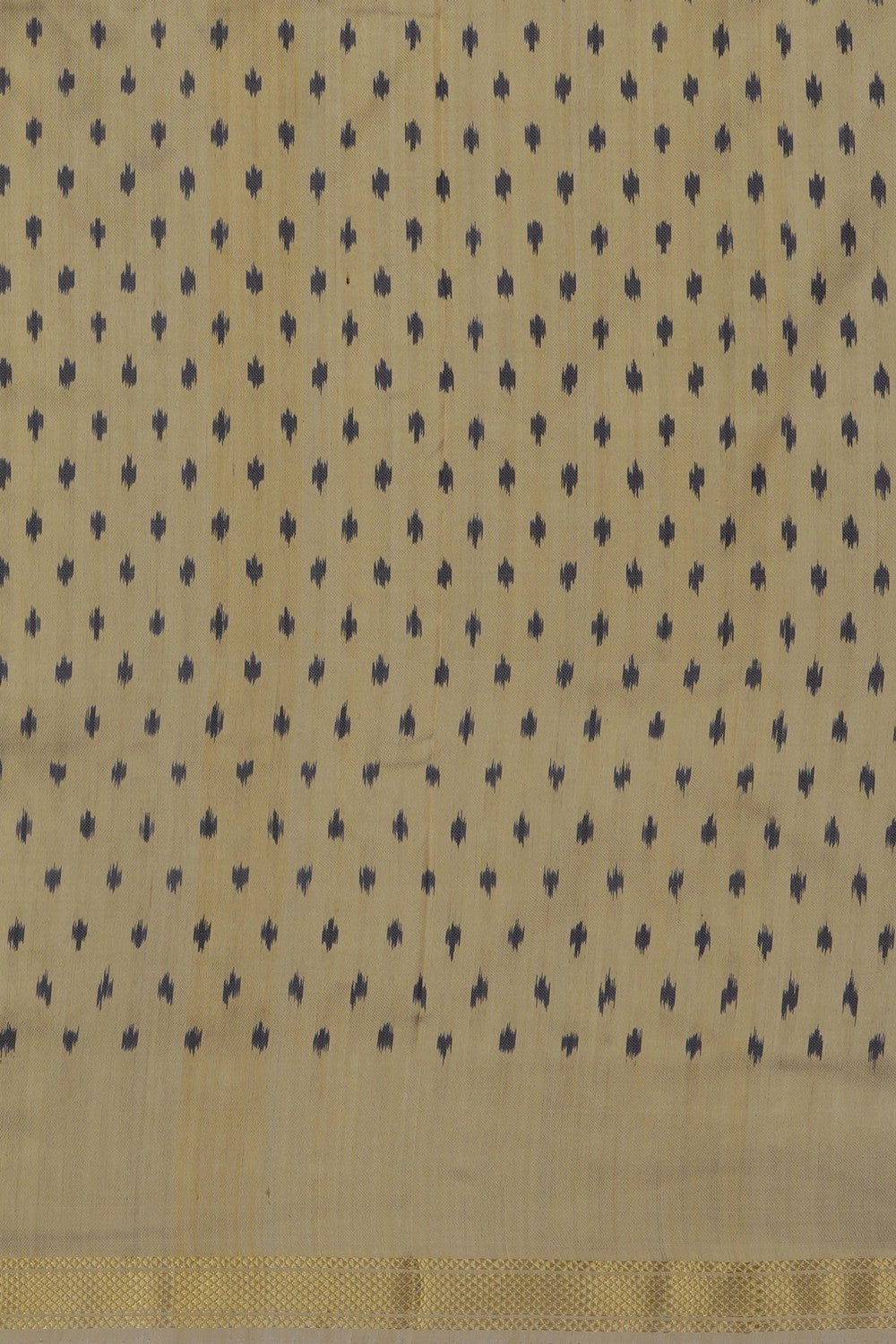 Image of Grey Pochampally Ikat Silk Saree