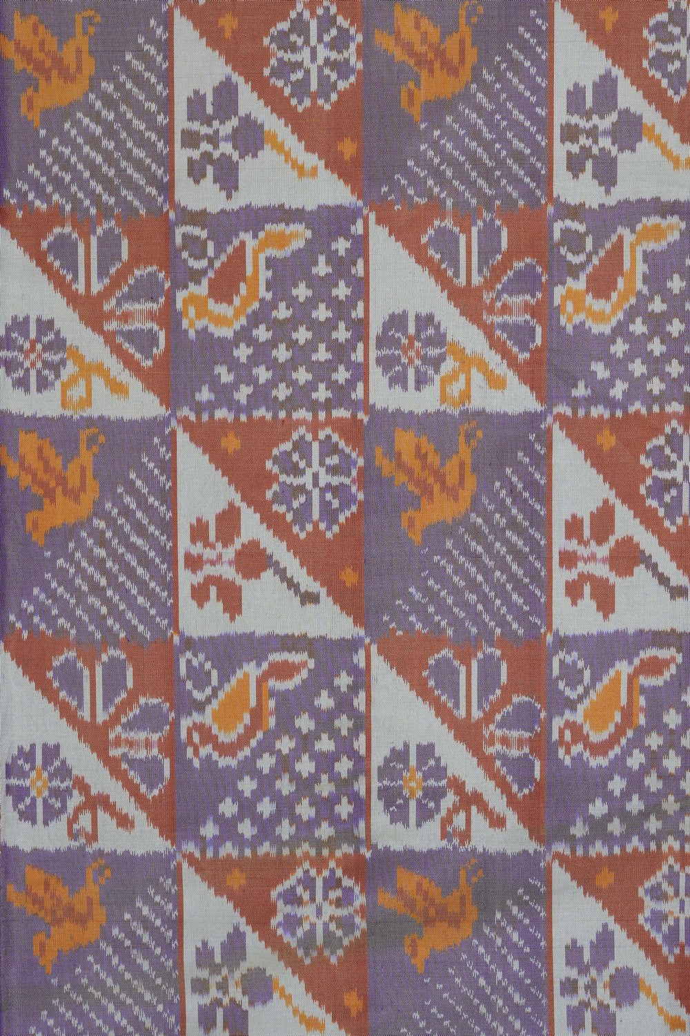 Image of Mauve Pochampally Ikat Silk Saree