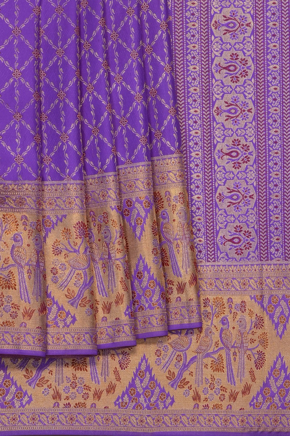 Image of Purple Kanchipattu Brocade Saree