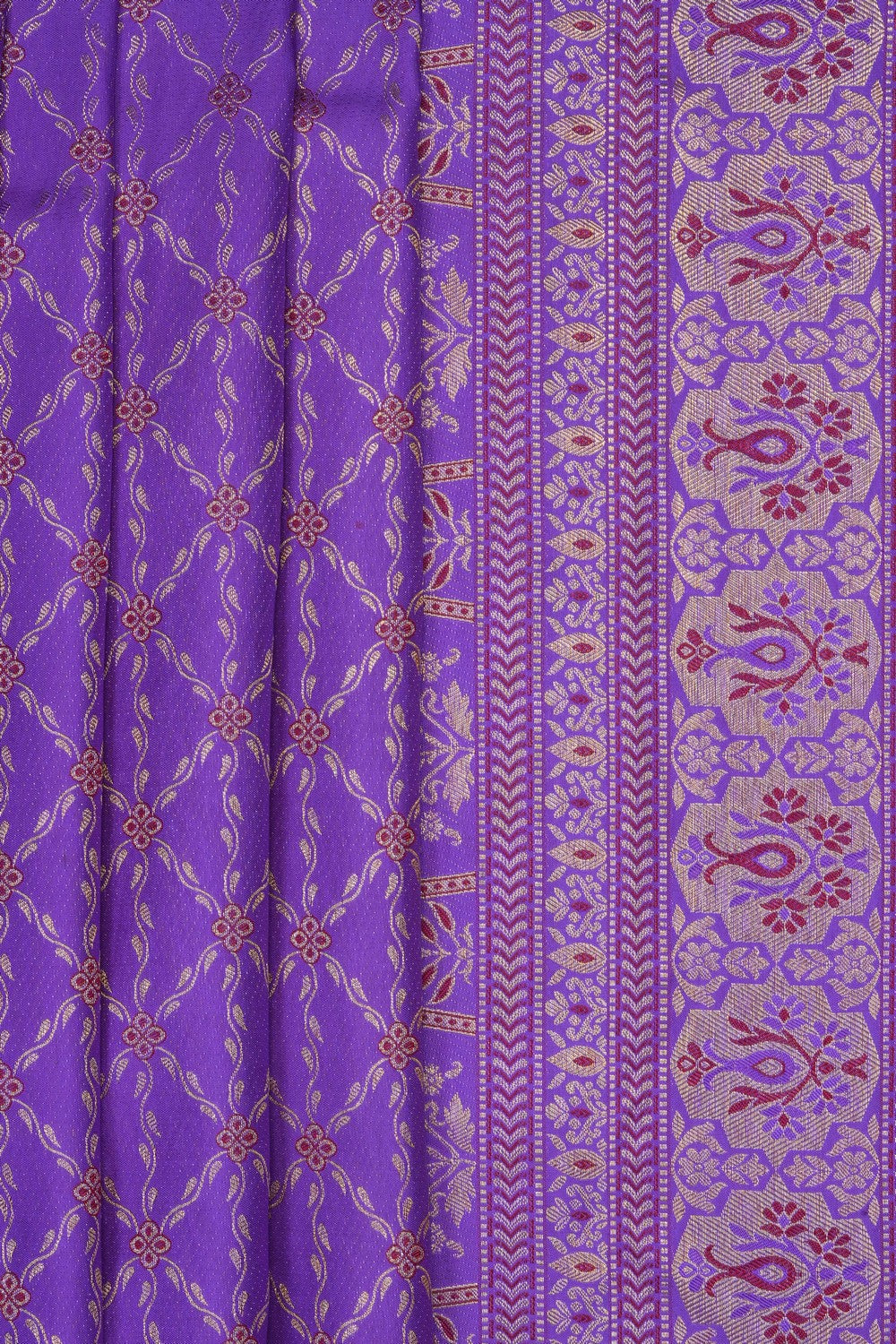 Image of Purple Kanchipattu Brocade Saree