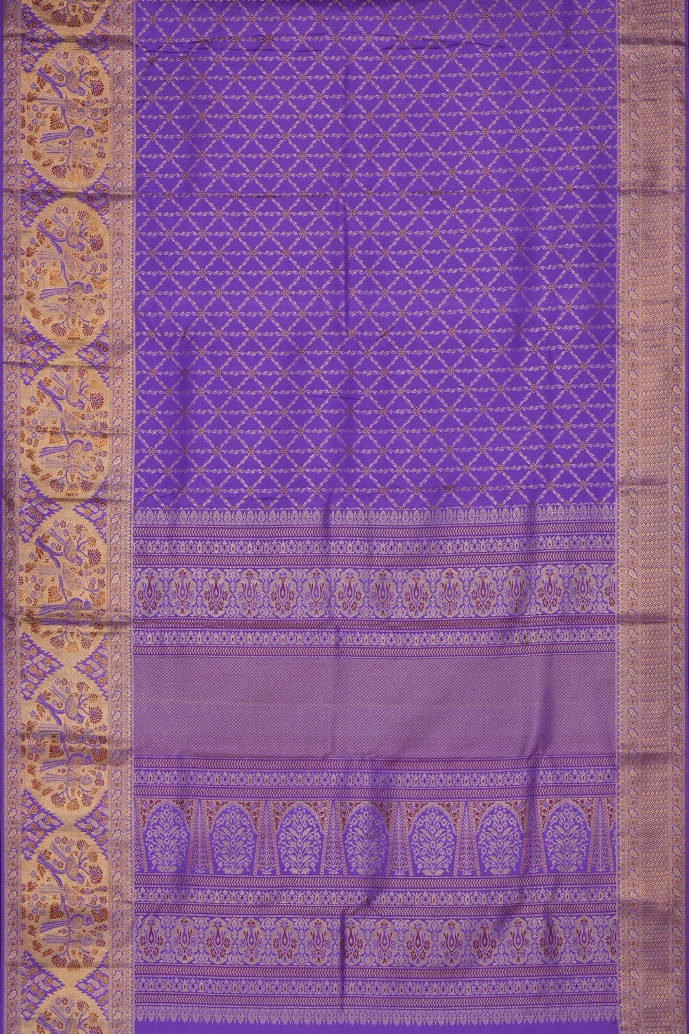 Image of Purple Kanchipattu Brocade Saree