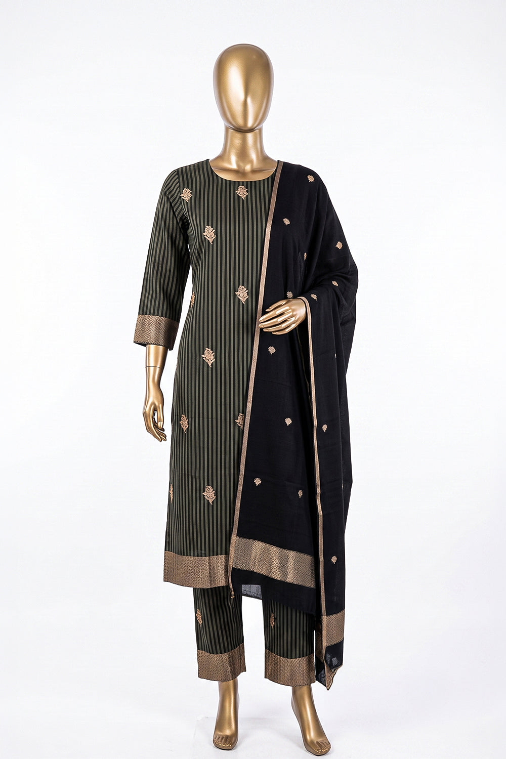Image of Banarasi Silk Unstitched Suit (3 Pcs Set)