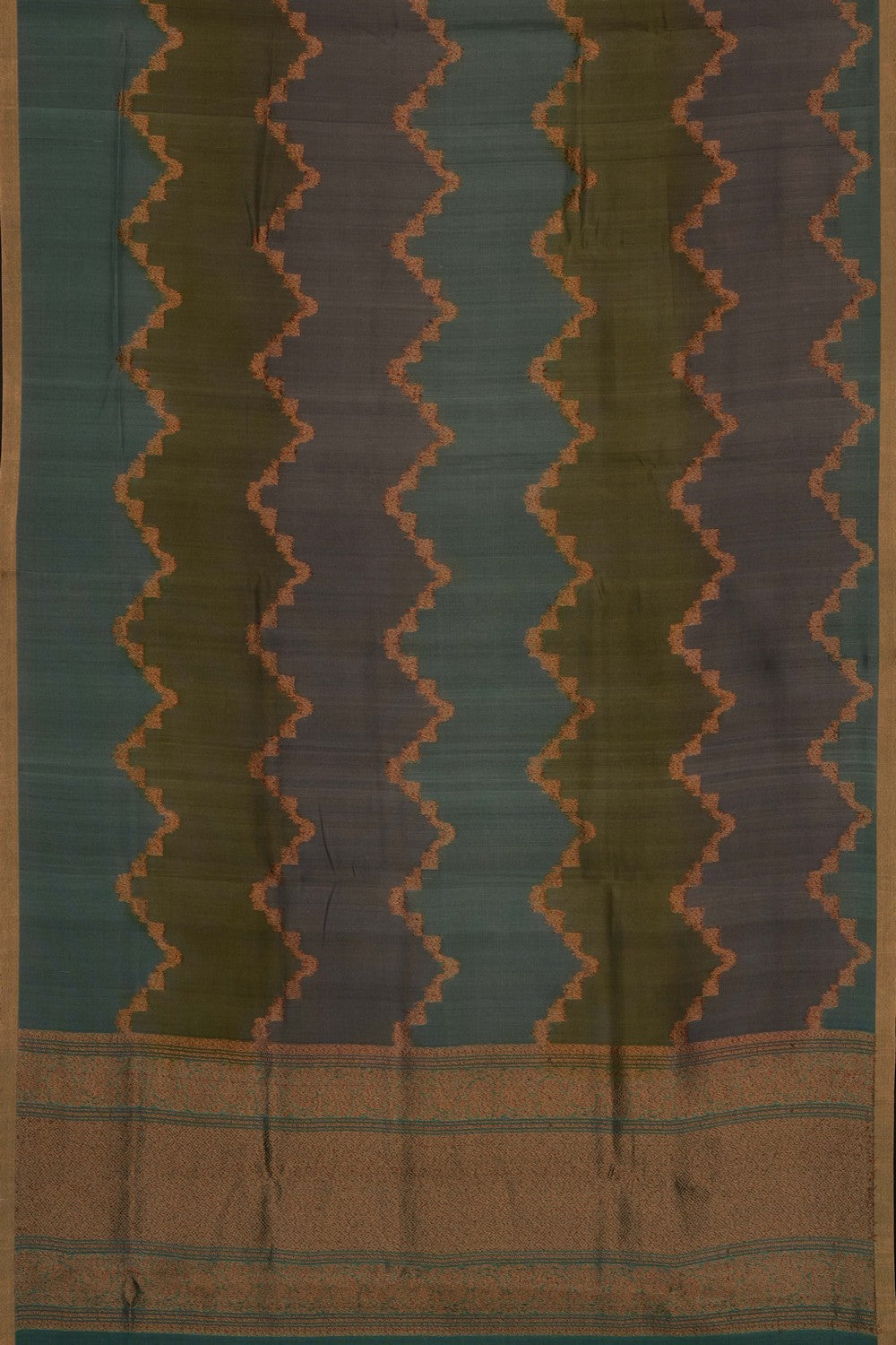 Image of Banarasi Tussar Silk Unstitched Suit (3 Pcs Set)