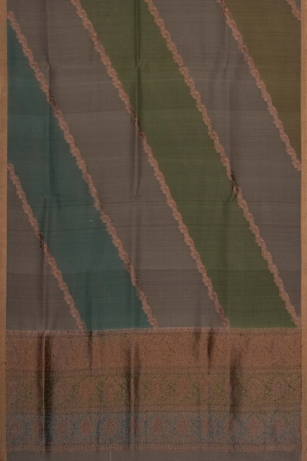 Image of Banarasi Tussar Silk Unstitched Suit (3 Pcs Set)