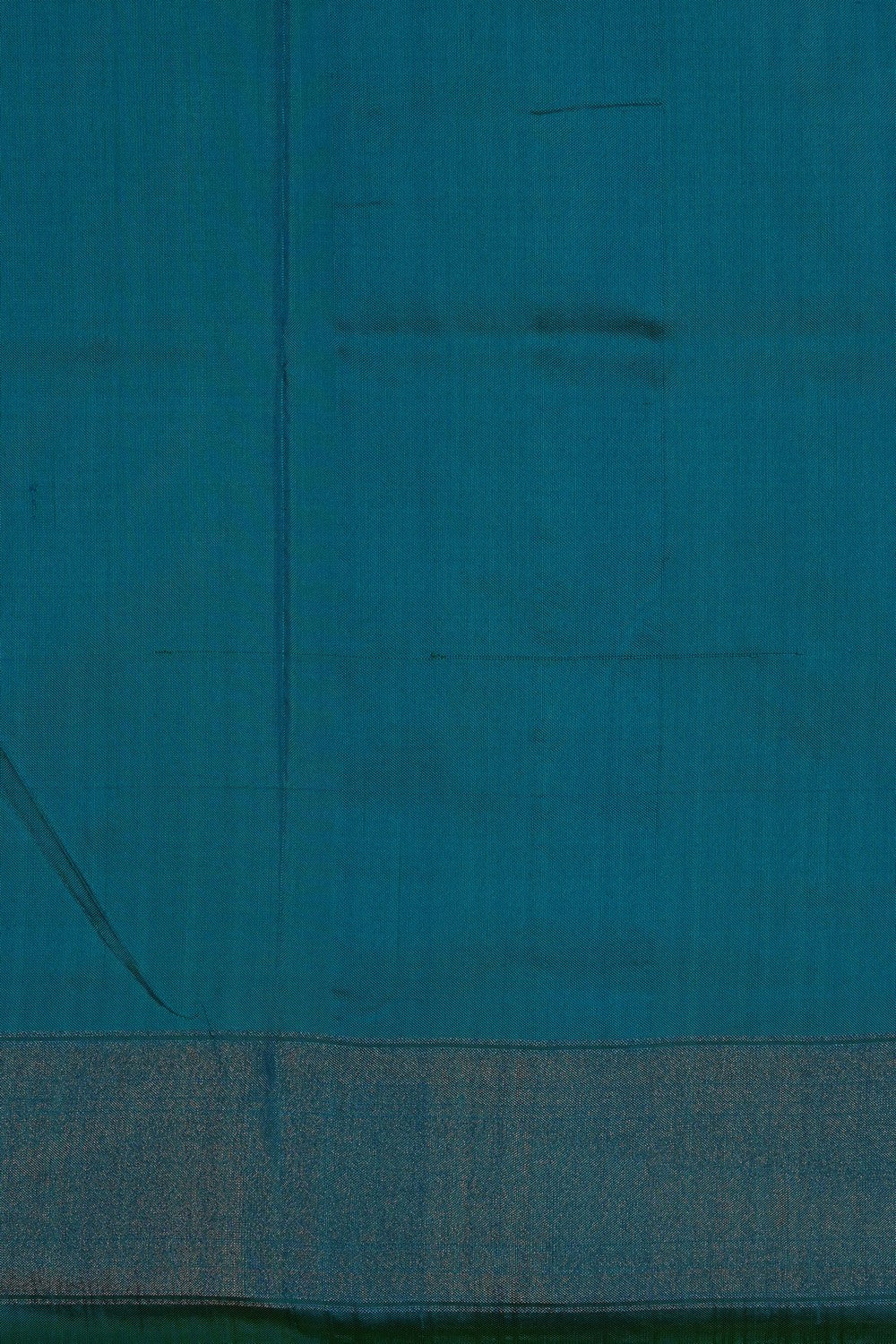 Image of Teal-Blue Pochampally Ikat Silk Saree
