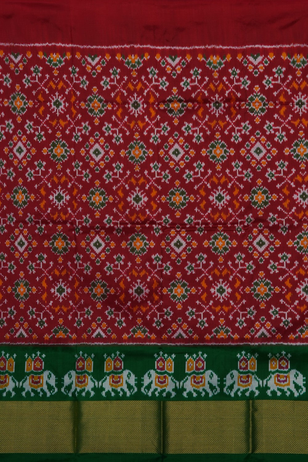 Image of Pochampally-Silk Pavada Unstitched Set