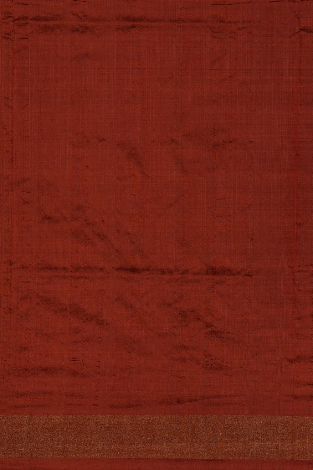 Image of Rust-Orange Pochampally Ikat Silk Saree