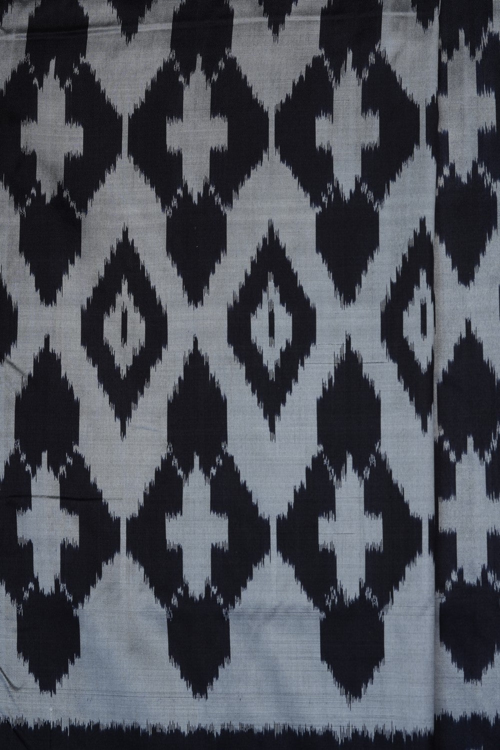 Image of Grey Pochampally Ikat Silk Saree