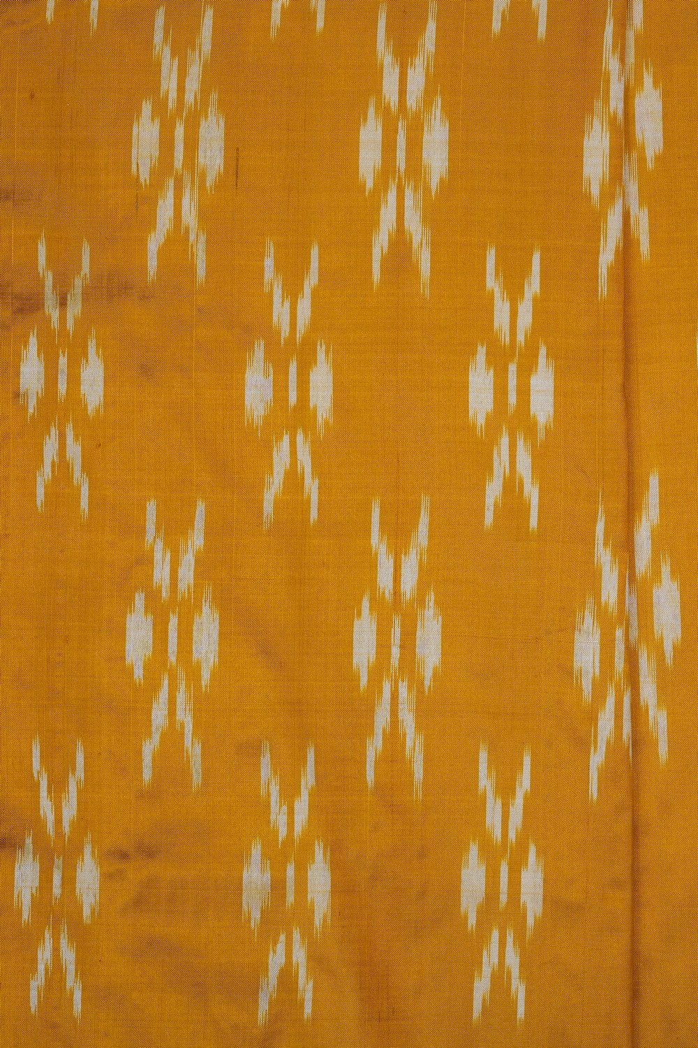 Image of Mustard Pochampally Ikat Silk Saree