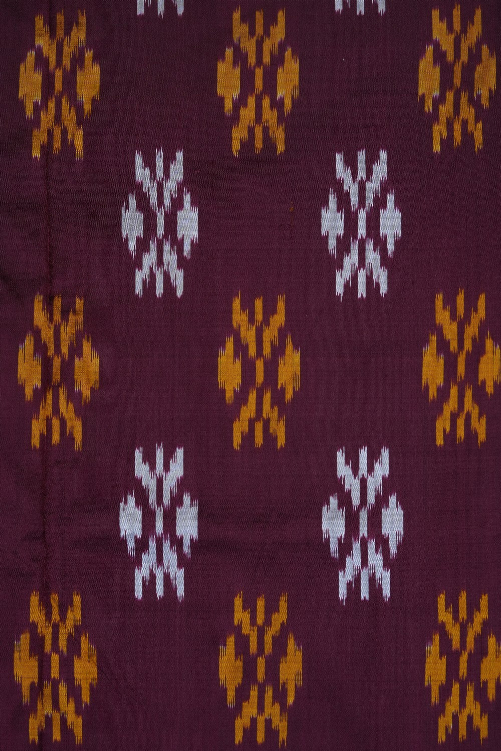 Image of Maroon Pochampally Ikat Silk Saree