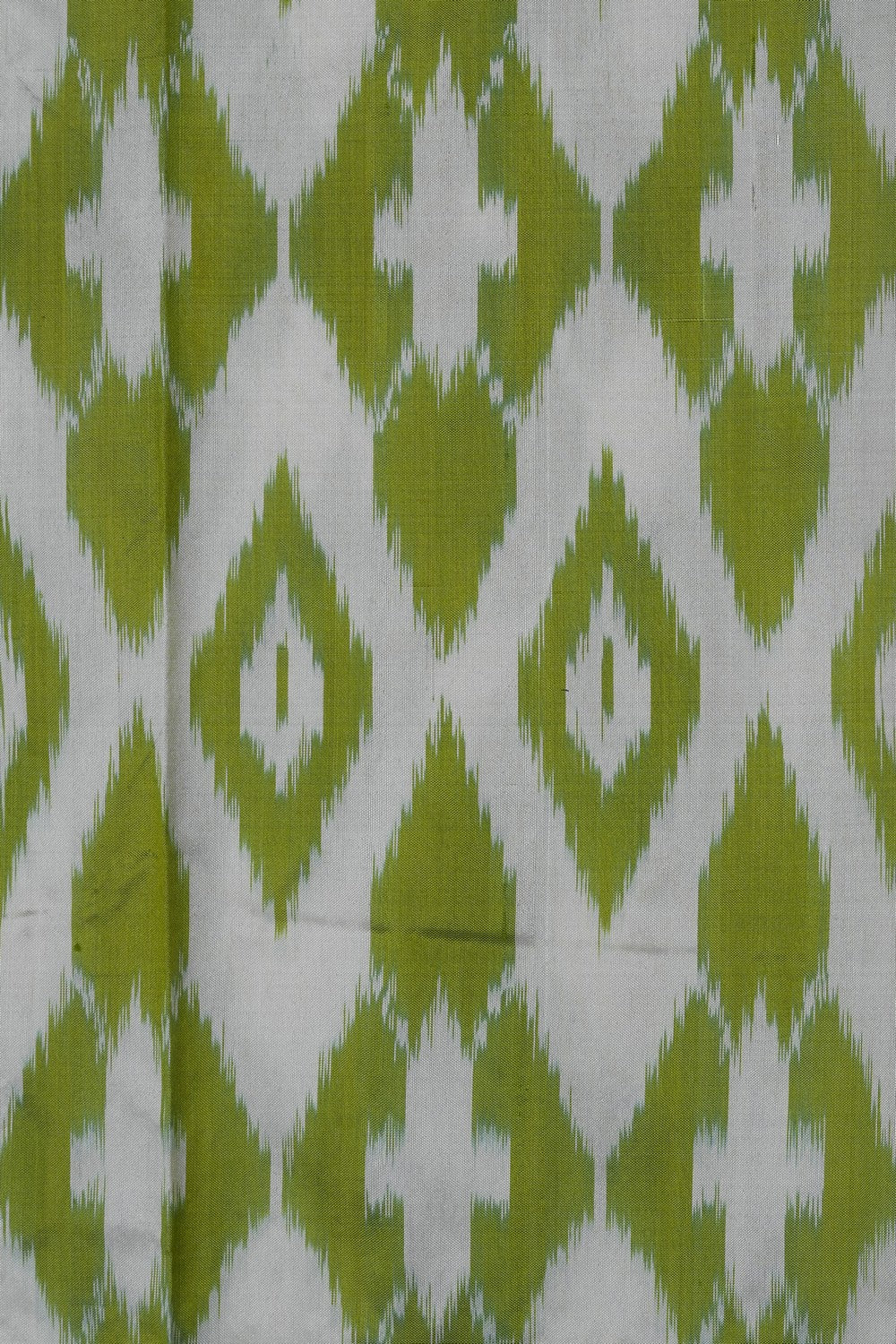 Image of Green Pochampally Ikat Silk Saree
