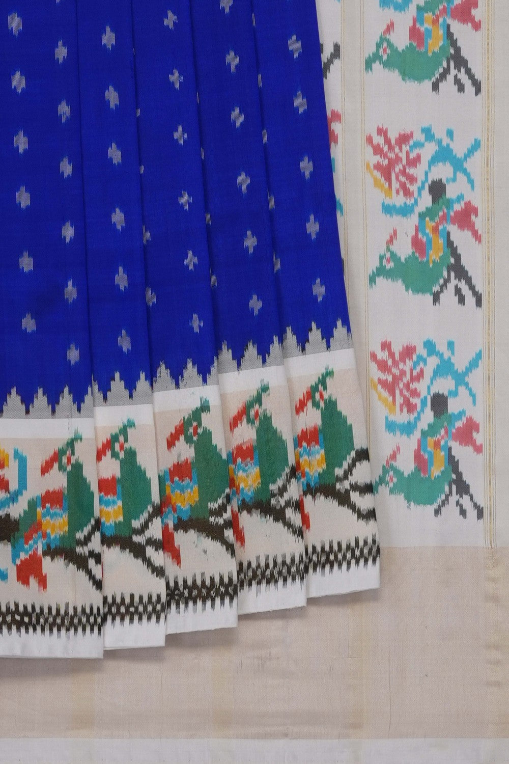 Image of Royal Blue Pochampally Ikat Silk Saree