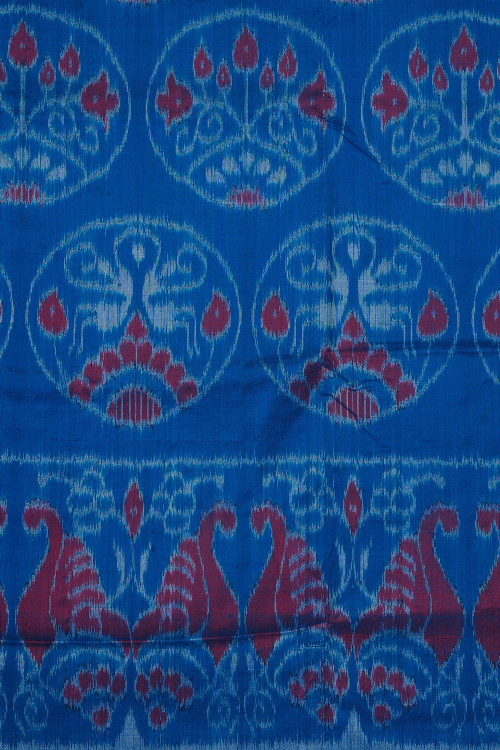 Image of Blue Sambalpuri Silk Saree
