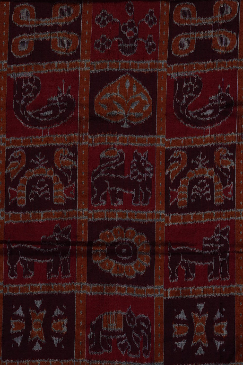 Image of Brown Sambalpuri Silk Saree