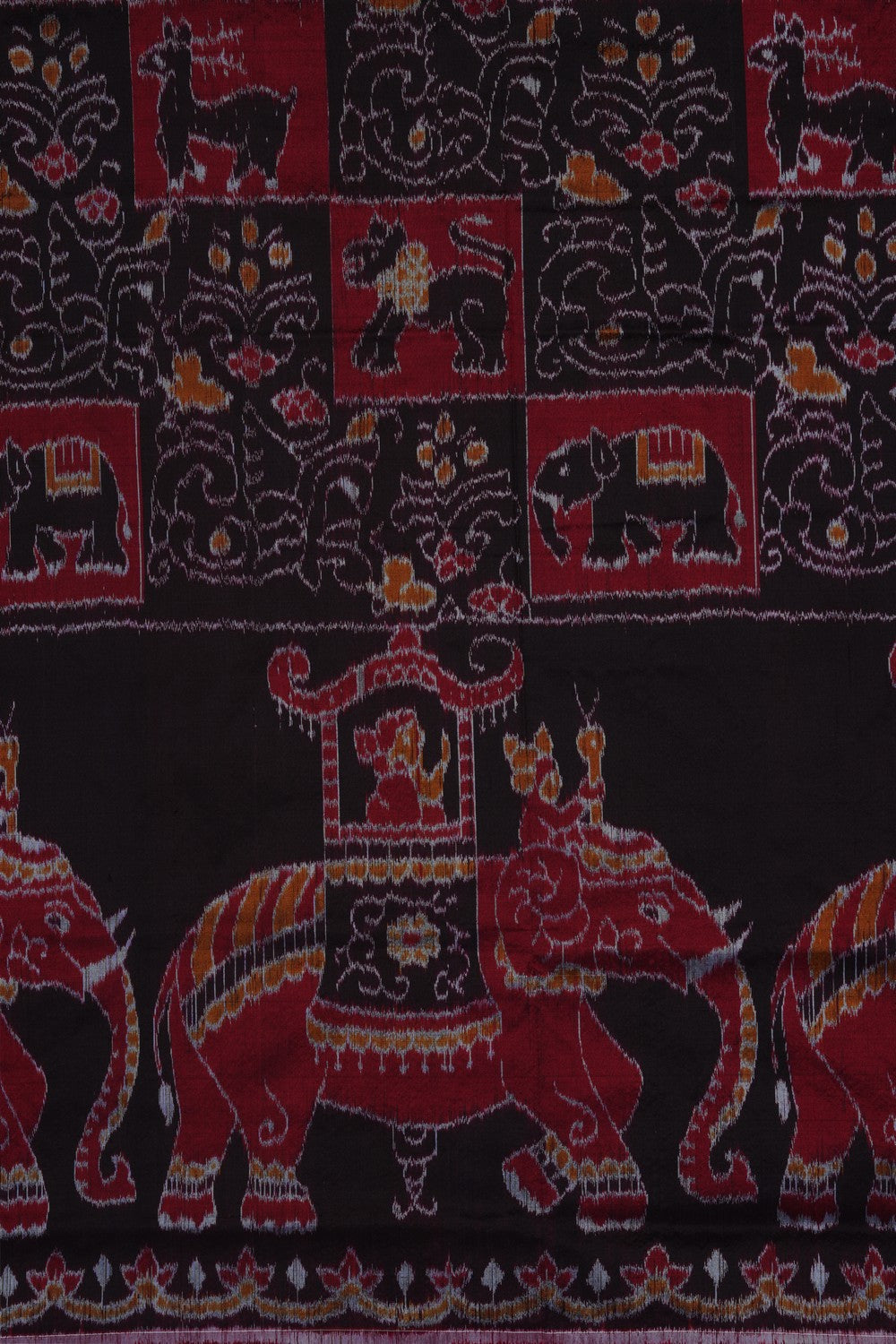 Image of Brown Sambalpuri Silk Saree