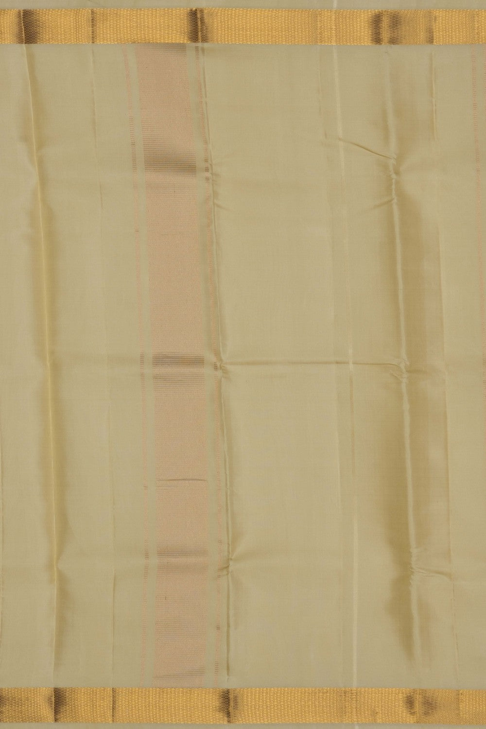 Image of Cream Silk Dhoti With Kanduva (8 X 4) 3 PCS Set