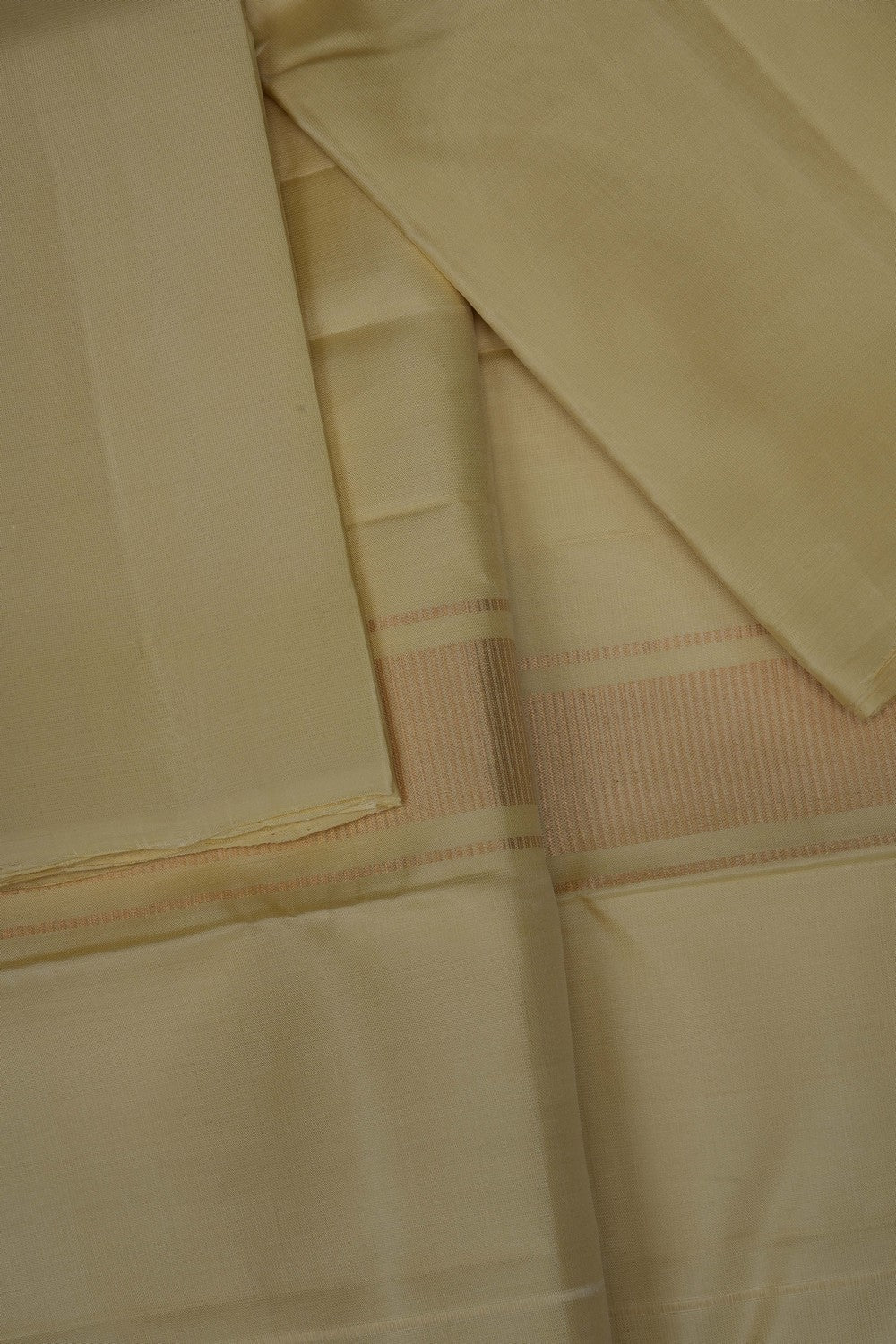 Image of Cream Silk Dhoti With Kanduva (8 X 4) 3 PCS Set