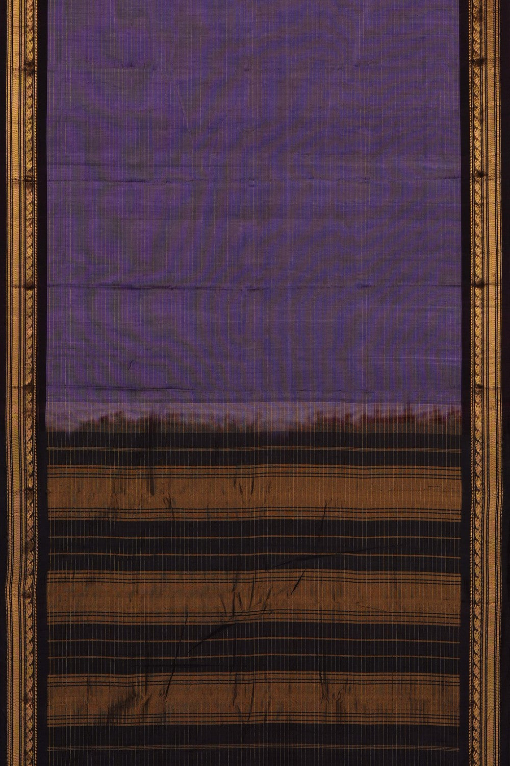 Image of Purple Gadwal Silk Cotton Saree